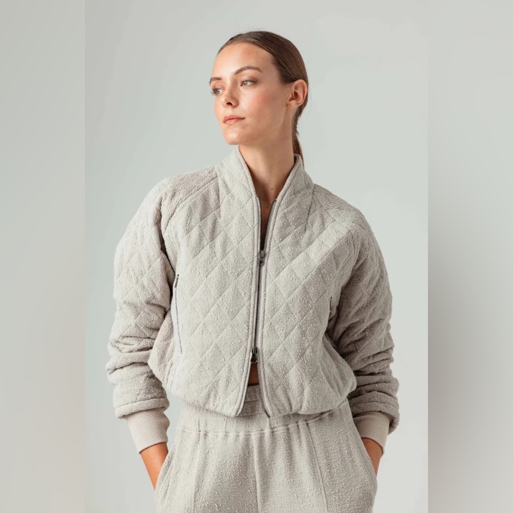 NEW SUNDAYS marlowe terry jacket in dove Women’s Large